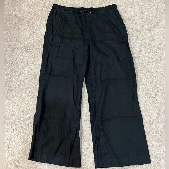 Athleta Retreat High Rise 100% Linen Wide Leg Pants - Picture 2 of 11